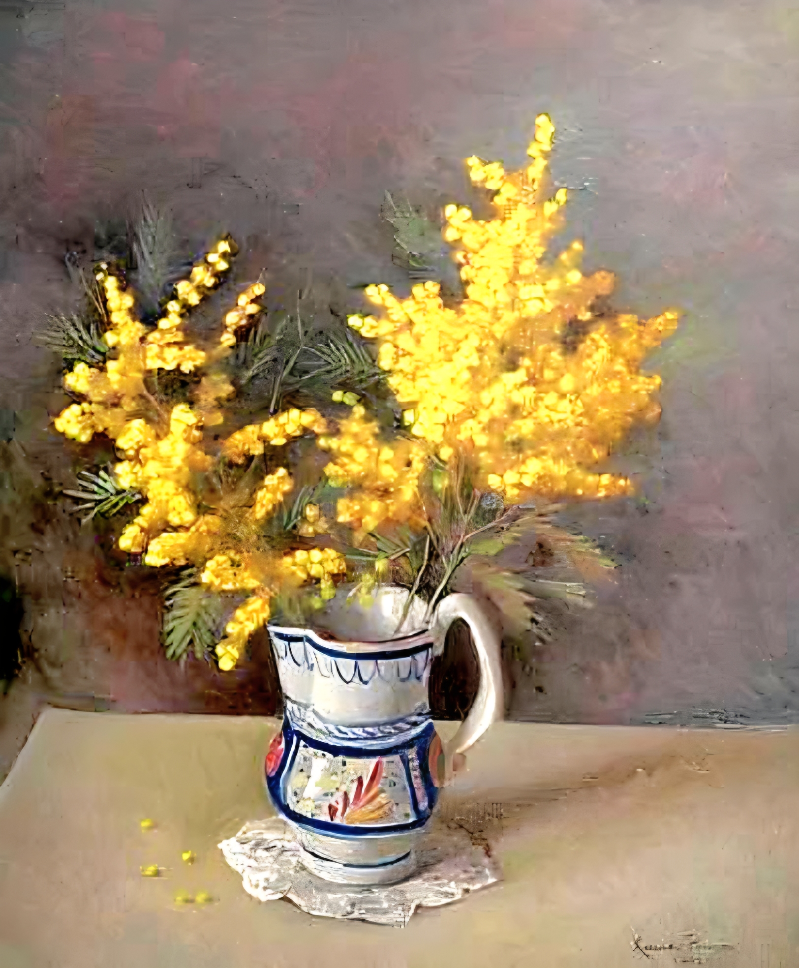 Ampliar: Mimosas do pintor de Goián Xavier Pousa